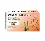 HERBIN CikliWell Forte menopauzei Melnais Cohosh + sarkanā āboliņa ekstrakts, 30 kapsulas