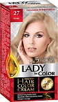 LADY IN COLOR Noturīga matu krēmkrāsa 27 Pērļu blonds, 50/50/25 ml