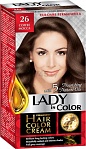 LADY IN COLOR Noturīga matu krēmkrāsa 26 Mokka kafija, 50/50/25 ml